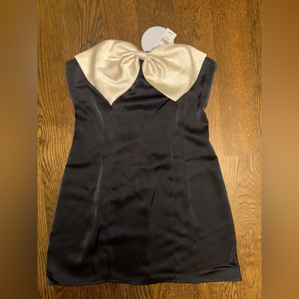 Princess Polly Black Satin Dress